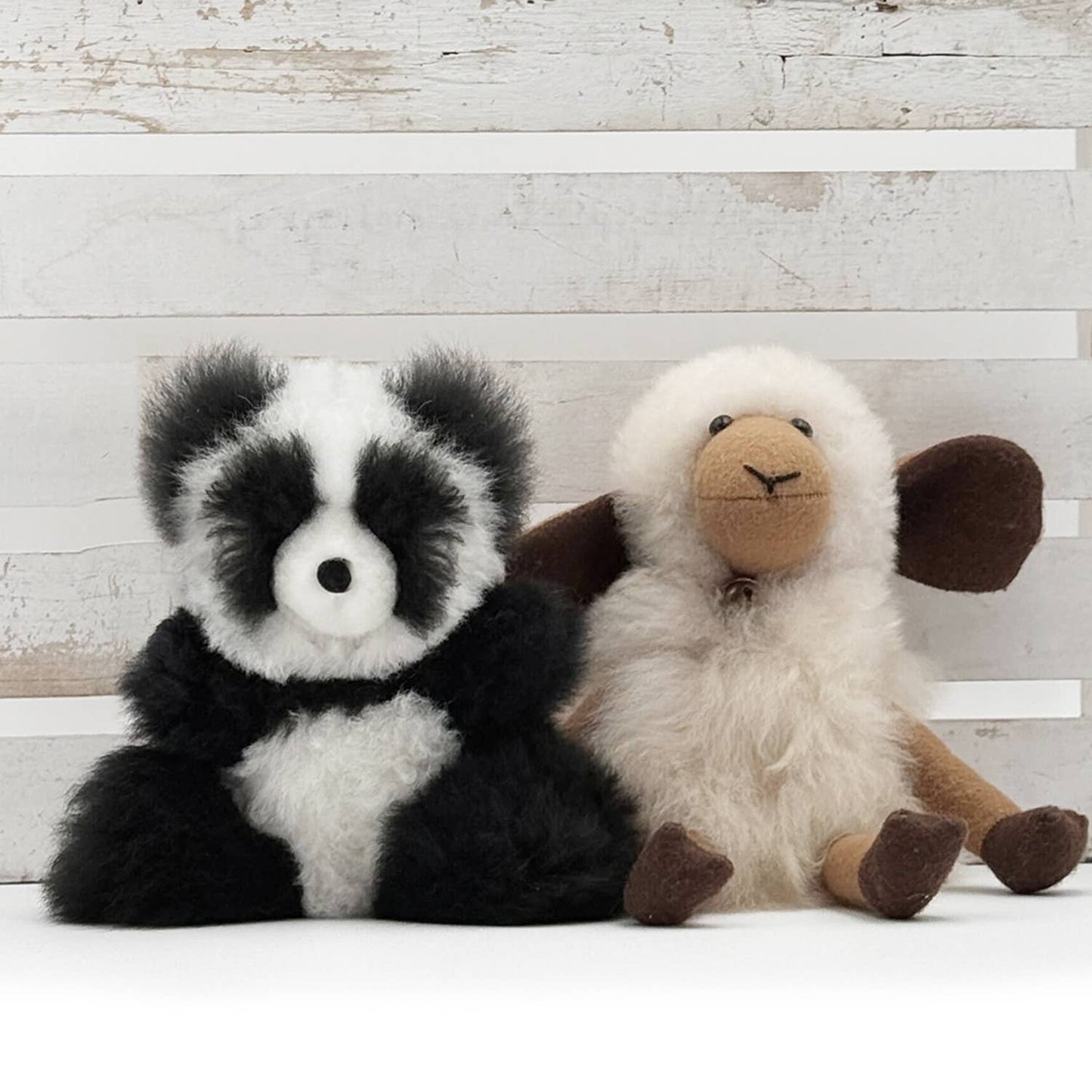 NEW! Alpaca Stuffed Animal - Panda - Small 7"