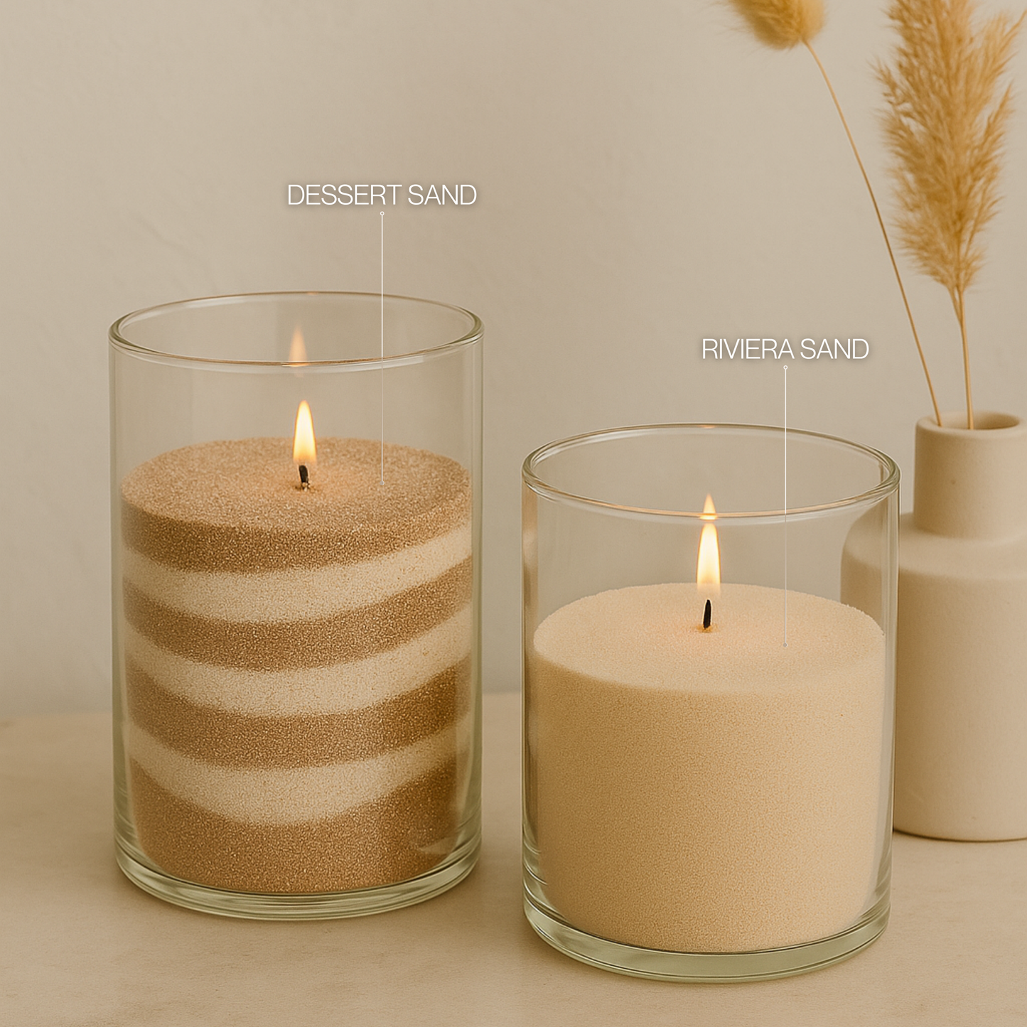 Riviera Sand candle sand with wicks