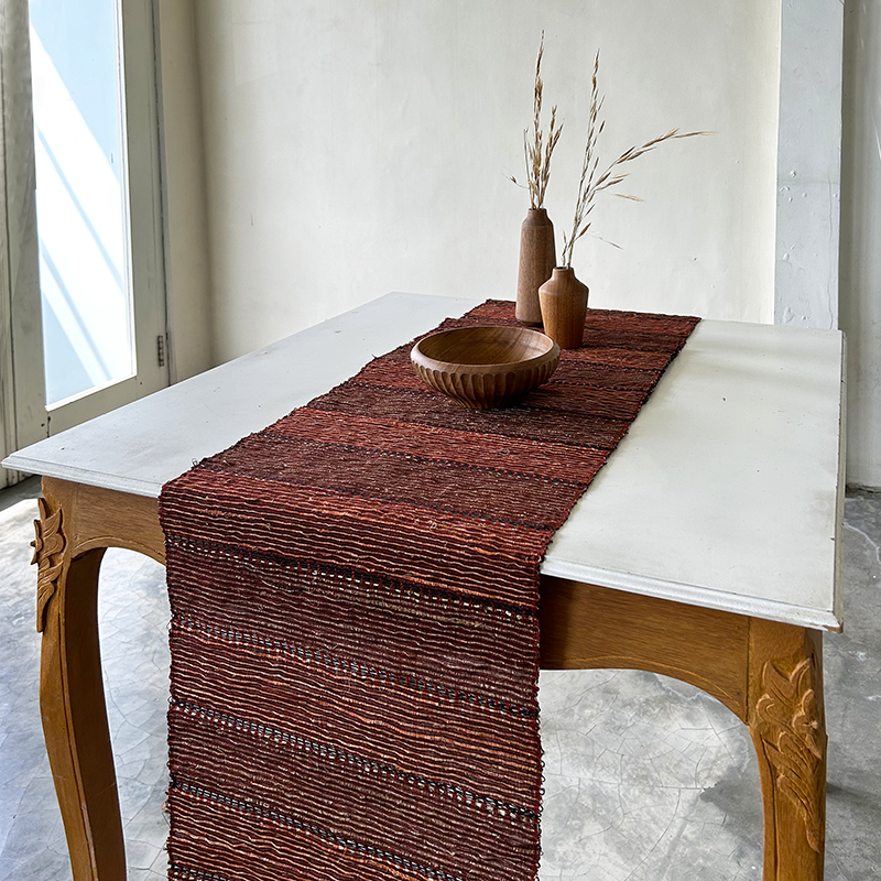 Vetiver Runner | Brick Stripes