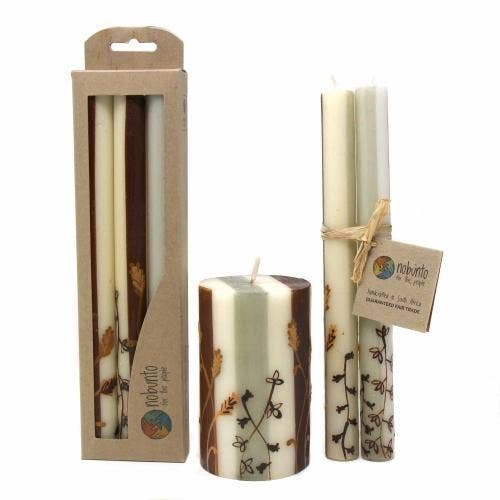 Hand Painted Dinner Candles Set - Kiwanja Design