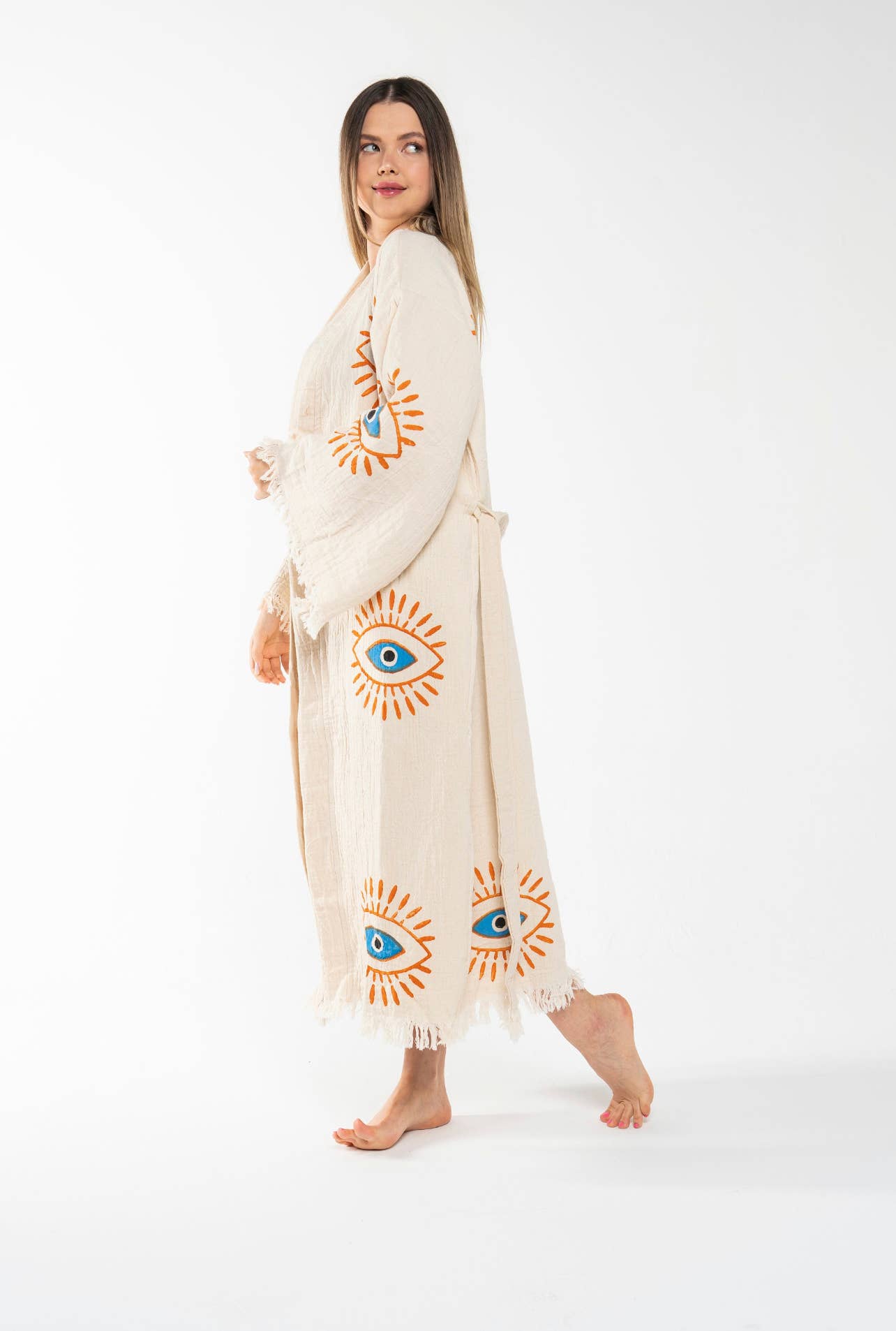 Mystic Eye Kimono Robe, Lounge Wear, Beach Wear