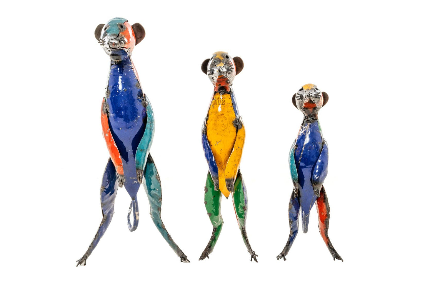 METAL COLORFUL MEERCATS SET
