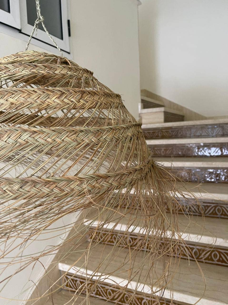 Straw lamp shades, rattan braided pendant light