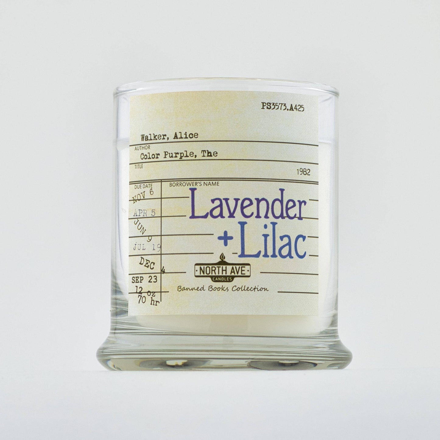 Banned Book Candle / The Color Purple / Bookstore Sidelines