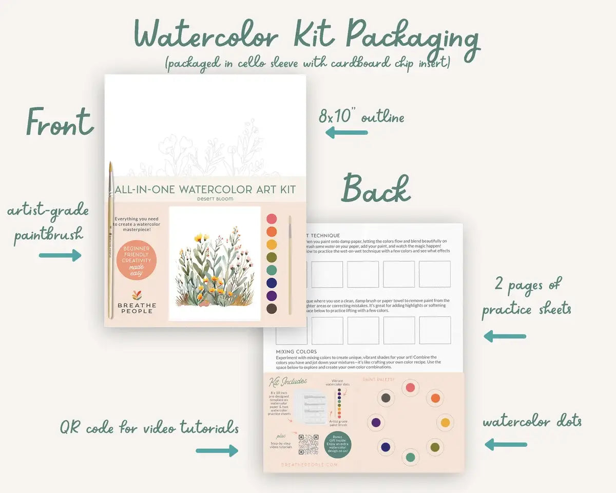 Kids' All-In-One Watercolor Paint Set - Happy Popsicle