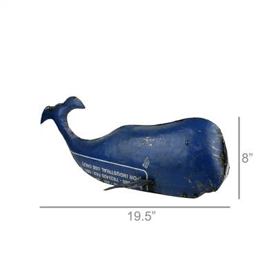 Reclaimed Metal Whale - Lrg
