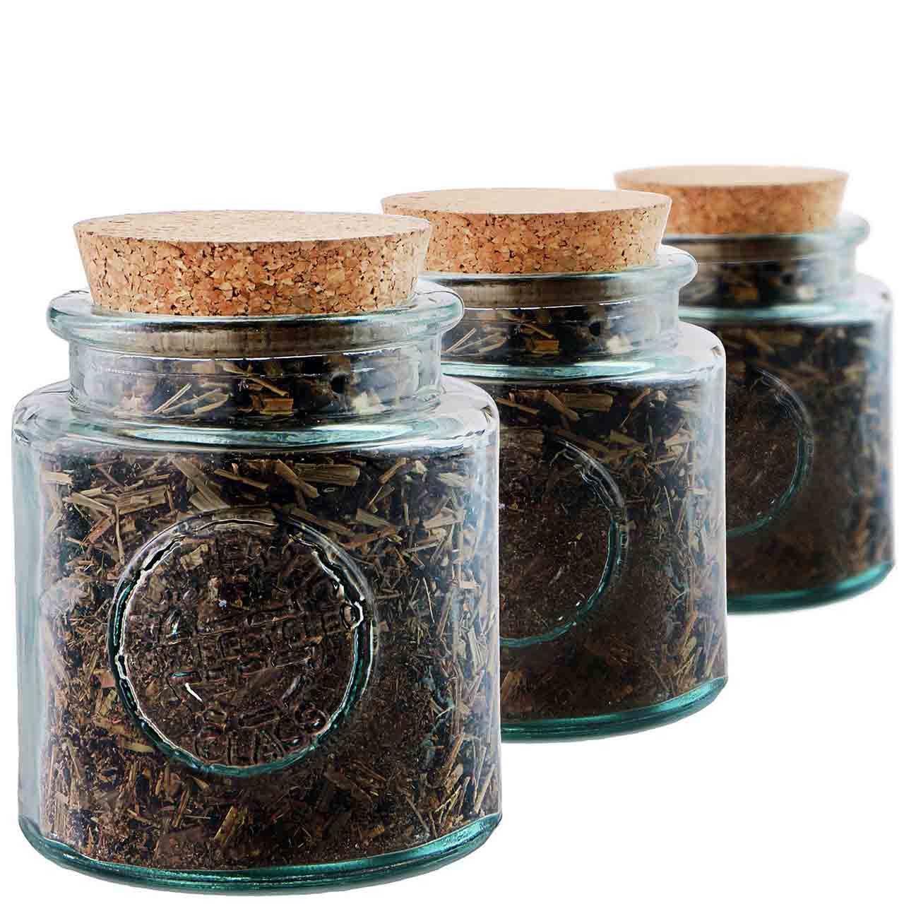 16 Oz. Authentic Jar Recycled Glass With Cork