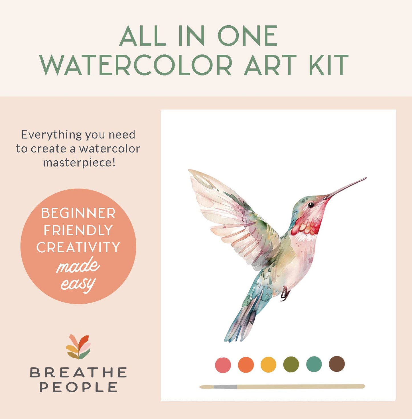 Watercolor Kit - Hummingbird