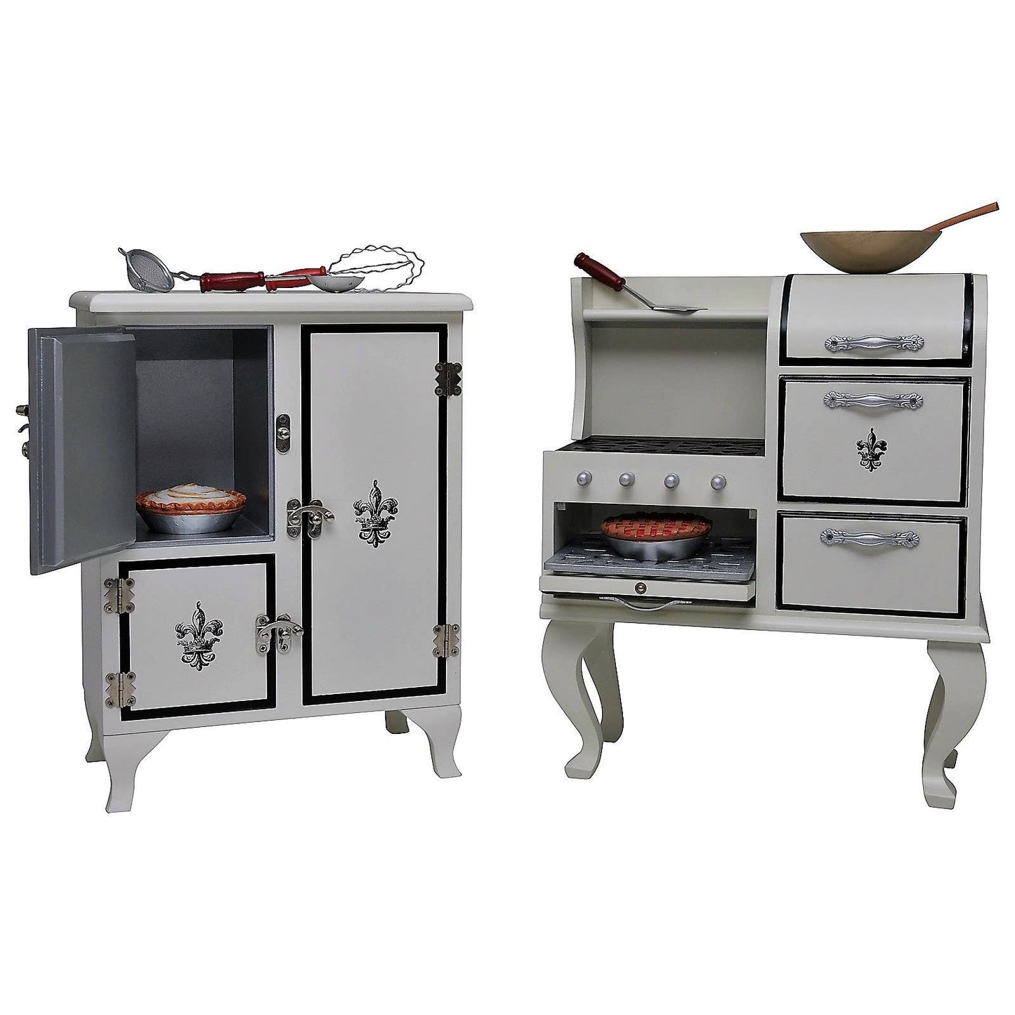 18 In Doll Furniture, Farm Kitchen Icebox Fits American Girl