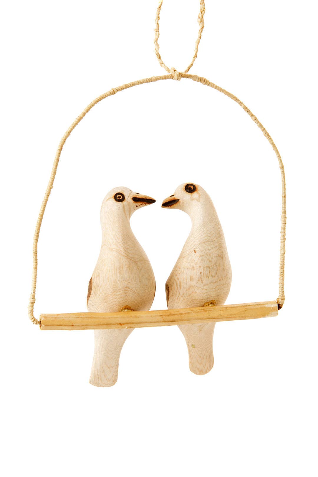 Double Kenyan Bird Swing Decoration - Natural