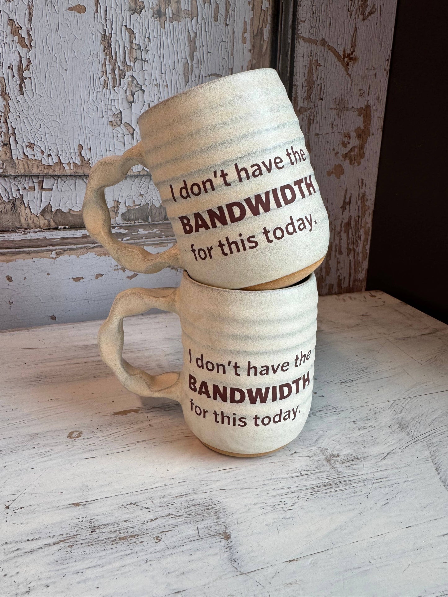 Companion Mug in Cream | I Don't Have The Bandwidth