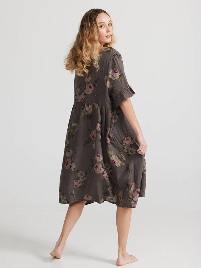 WOMEN'S - AUDREY FLORAL LINEN DRESS
