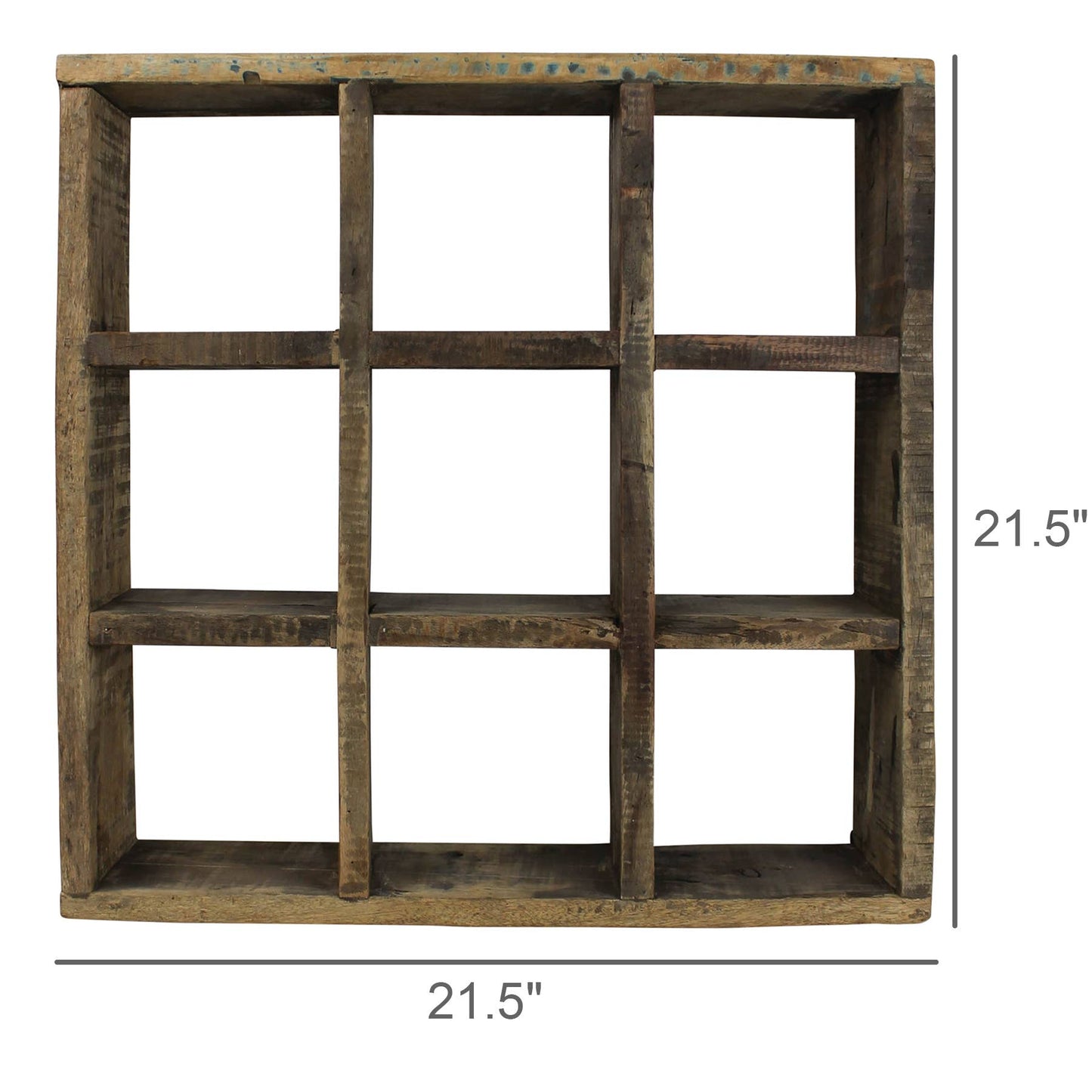 Morro Divided Shelf, Wood - 9 Cubes