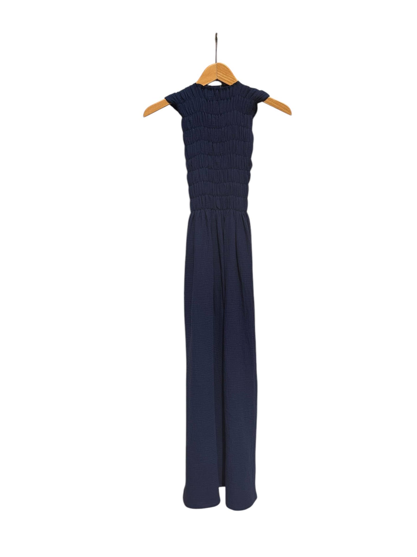 735 ALBER Gathered dress in organic cotton muslin
