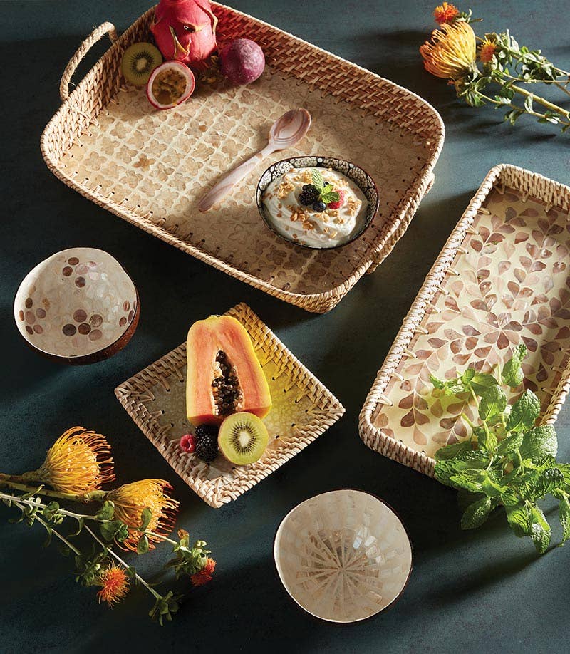 Woven Rattan Tray