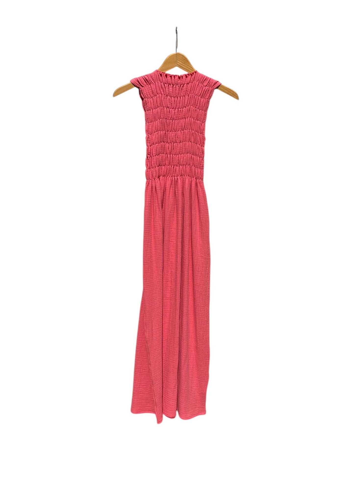 735 ALBER Gathered dress in organic cotton muslin