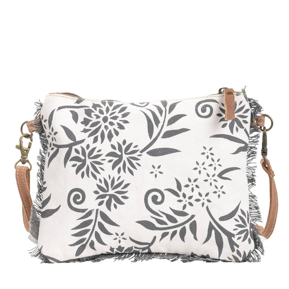 Canvas With Flowers And Fringe Trim