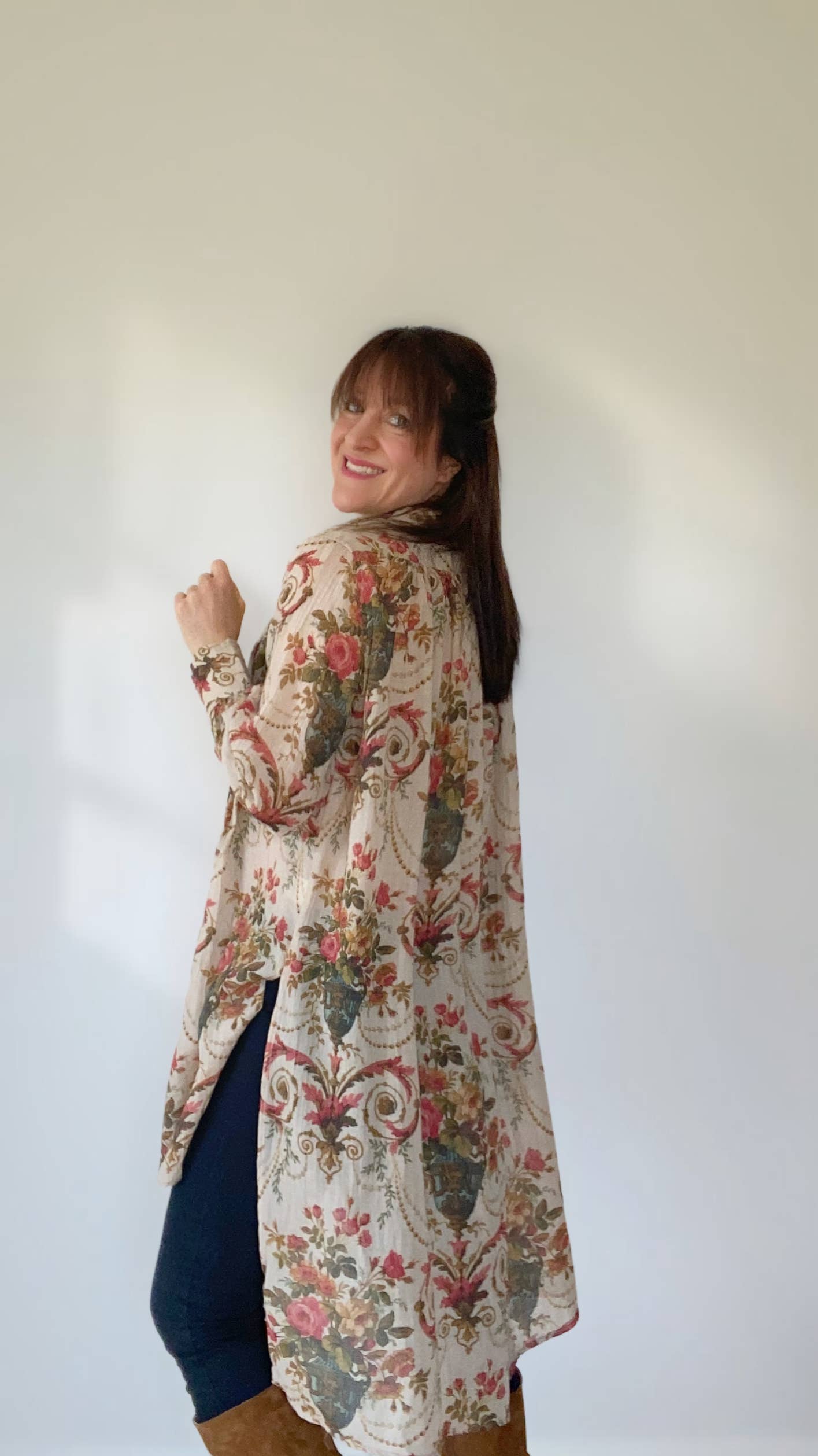 WOMEN'S - Annabelle Shirt Dress - Vase of Flowers