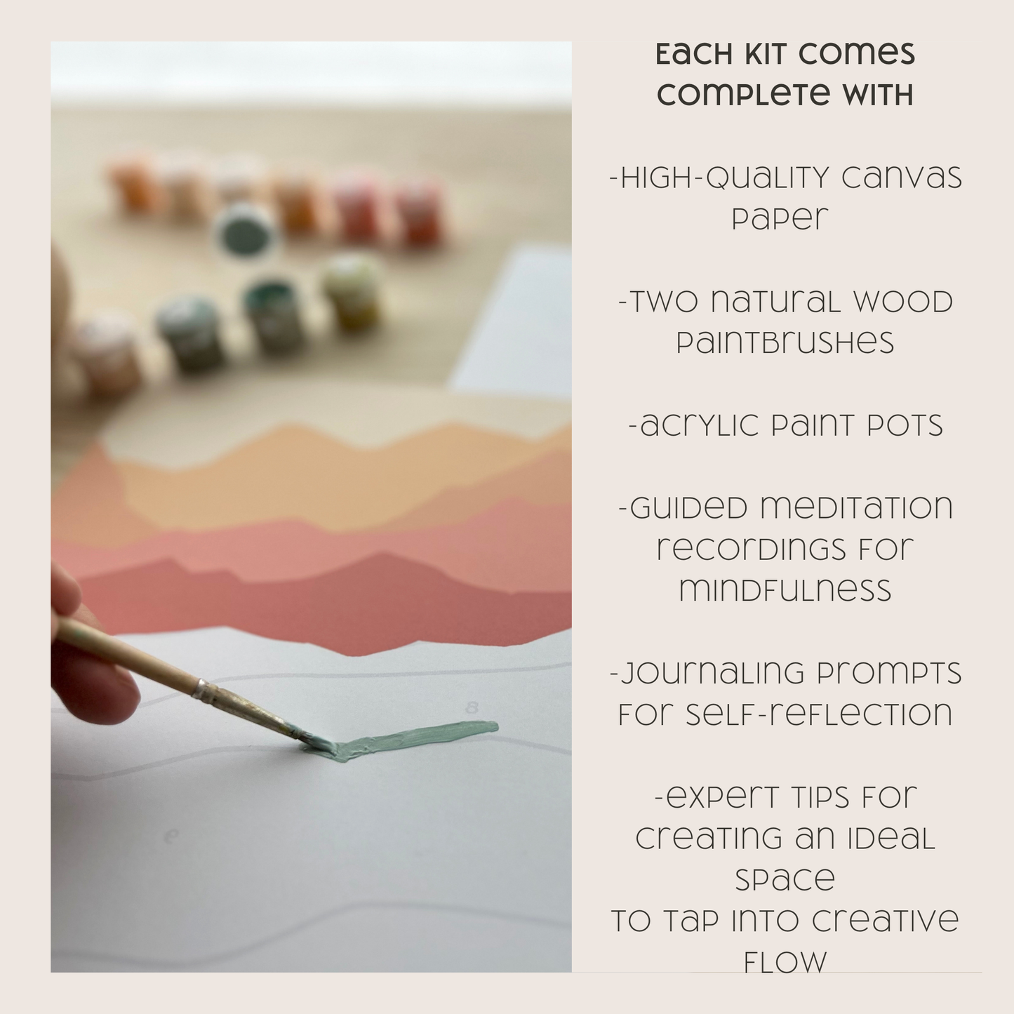 Zen Balance with Birds Meditative Art Paint by Number Kit