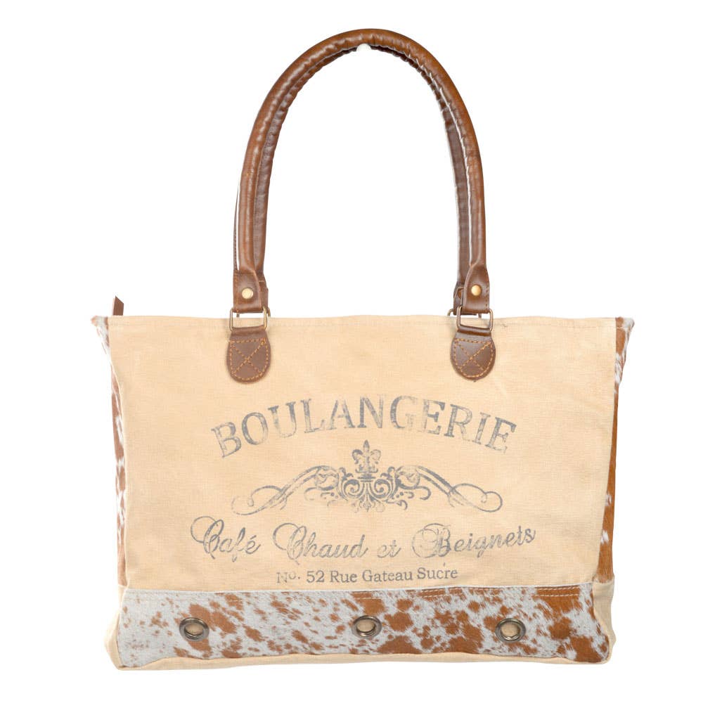 Boulangerie Tote With Cowhide Trim