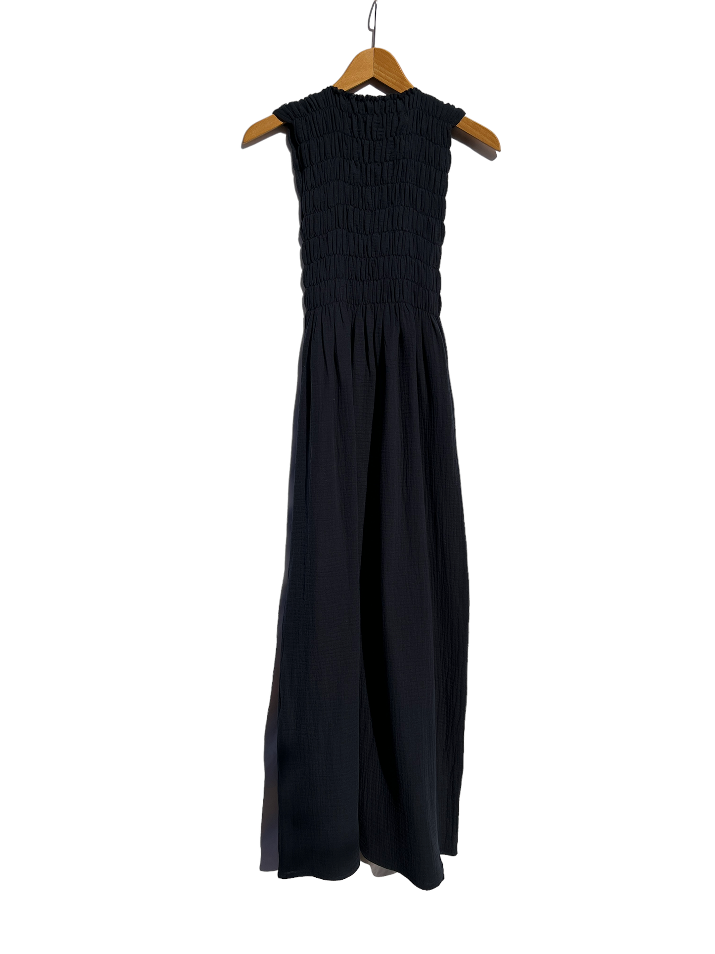 735 ALBER Gathered dress in organic cotton muslin