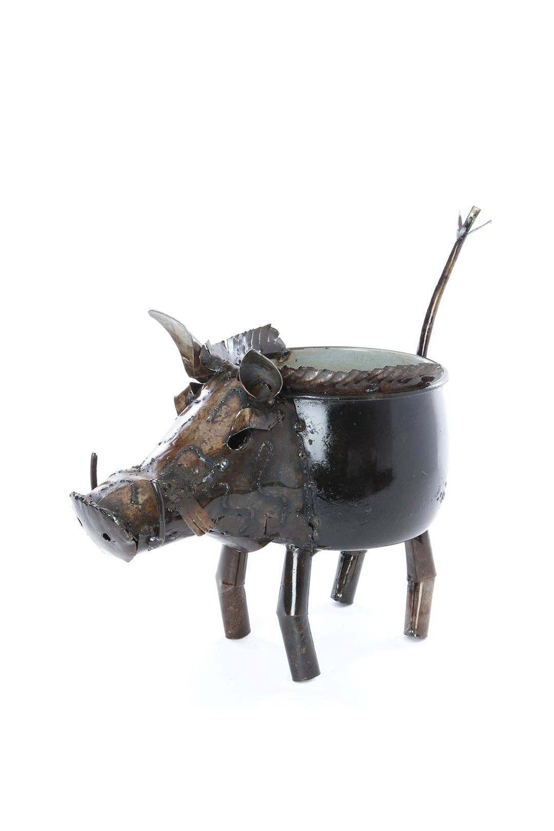 Recycled Cook Pot Wart Hog Planters