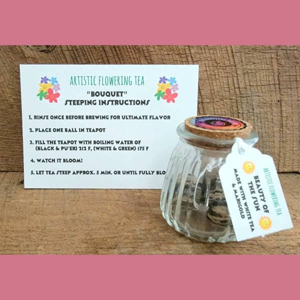 Blooming Flower Tea Balls - Camellia Rose Black Tea - 3 Ball