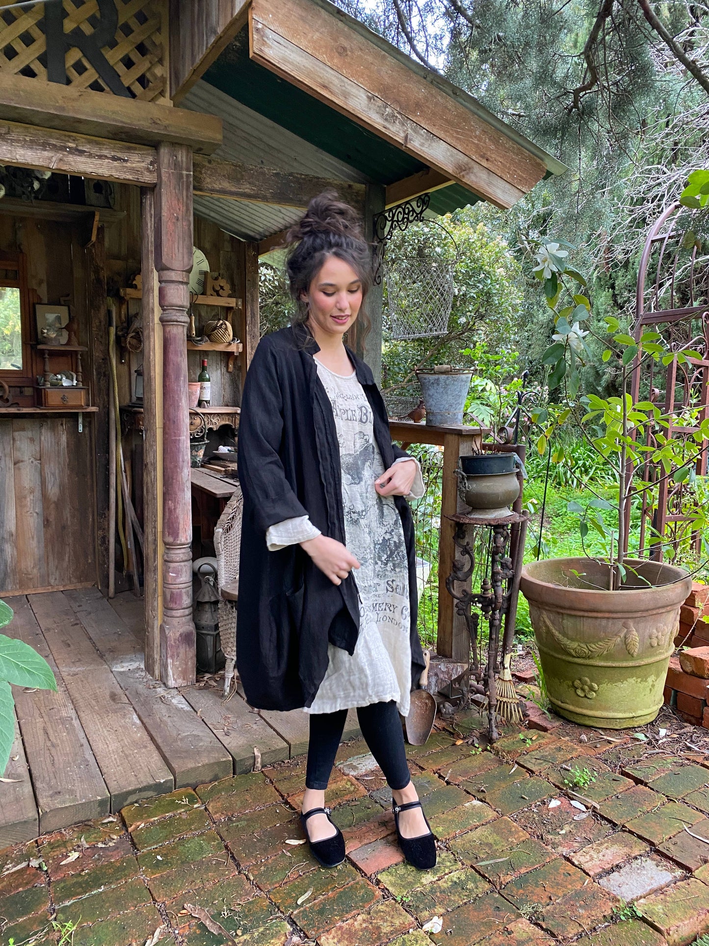 WOMEN'S - Secret Garden Linen Gauze dress.