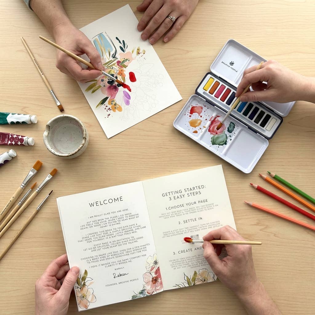 Meditative Art Book, 16 Pages of Guided Creative Ritual