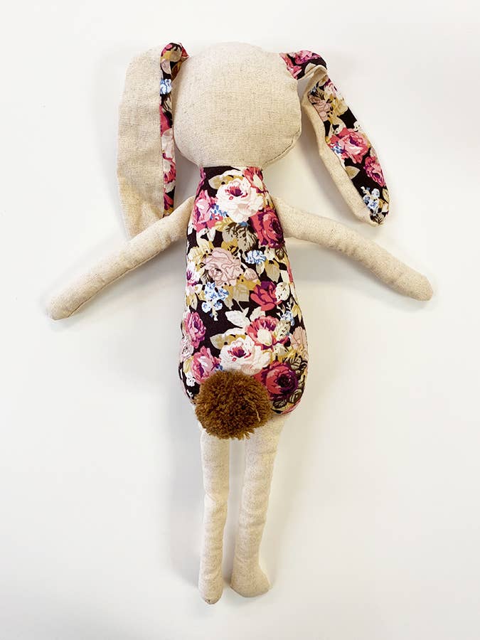 Large Floral Bunny Doll