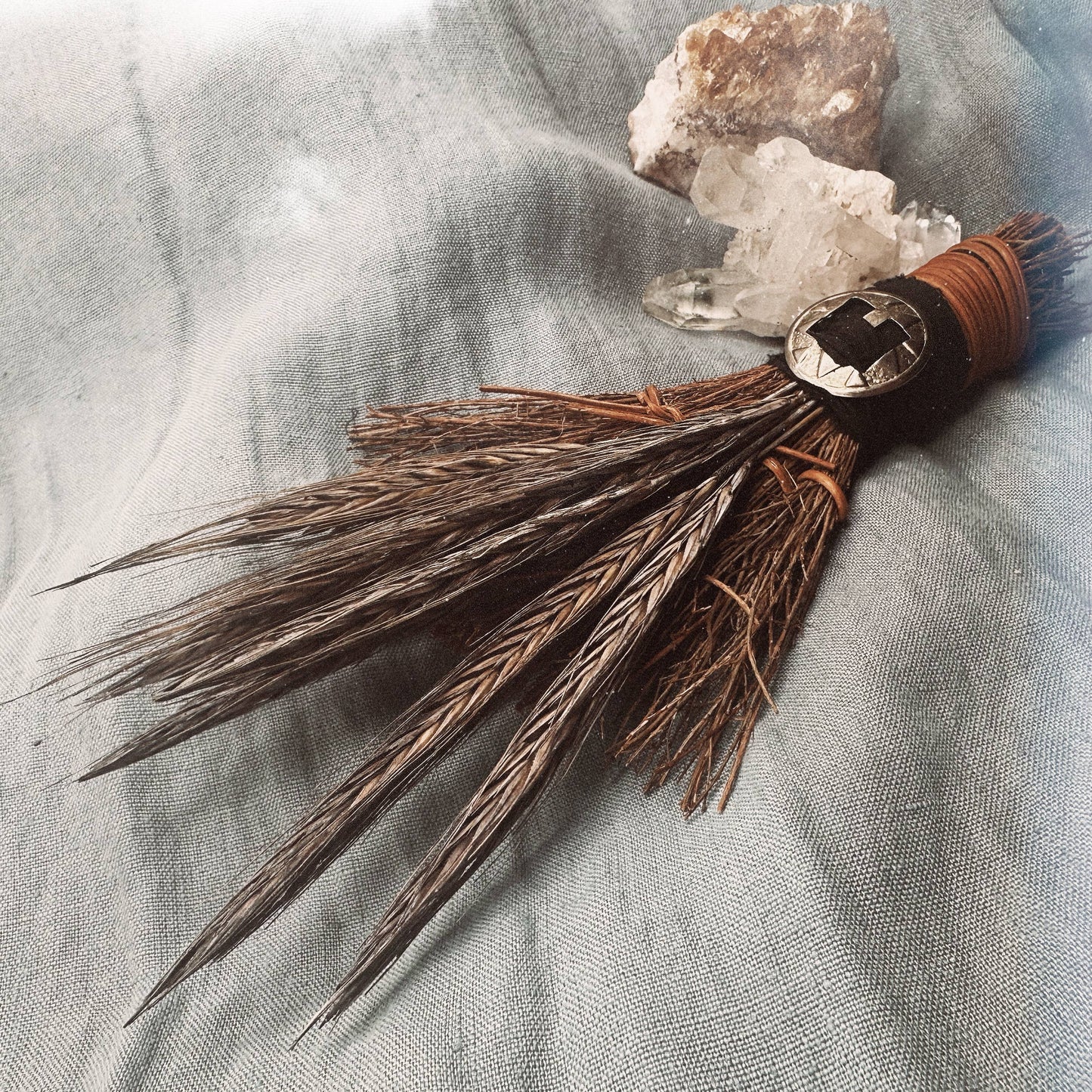 Decorated Cinnamon Besom Broom