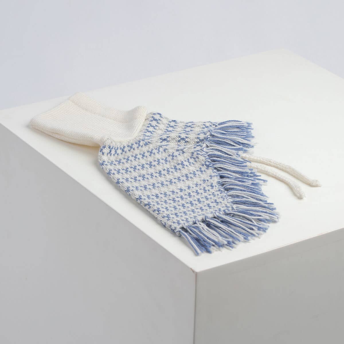 Sofia Light Blue Alpaca Dog Poncho