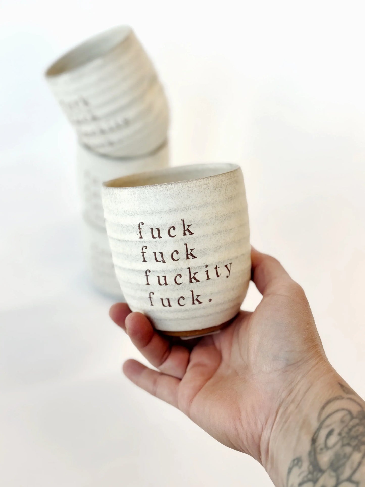 Fuck Fuck Fuckity Fuck Everyday Tumbler in Cream