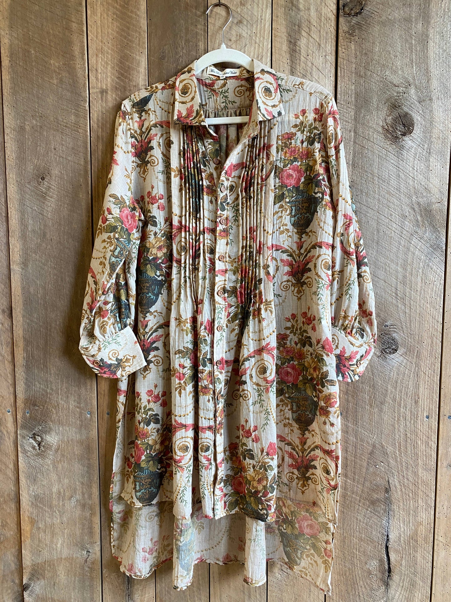 WOMEN'S - Annabelle Shirt Dress - Vase of Flowers
