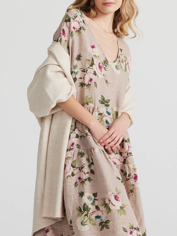 WOMEN'S - AUDREY FLORAL LINEN DRESS