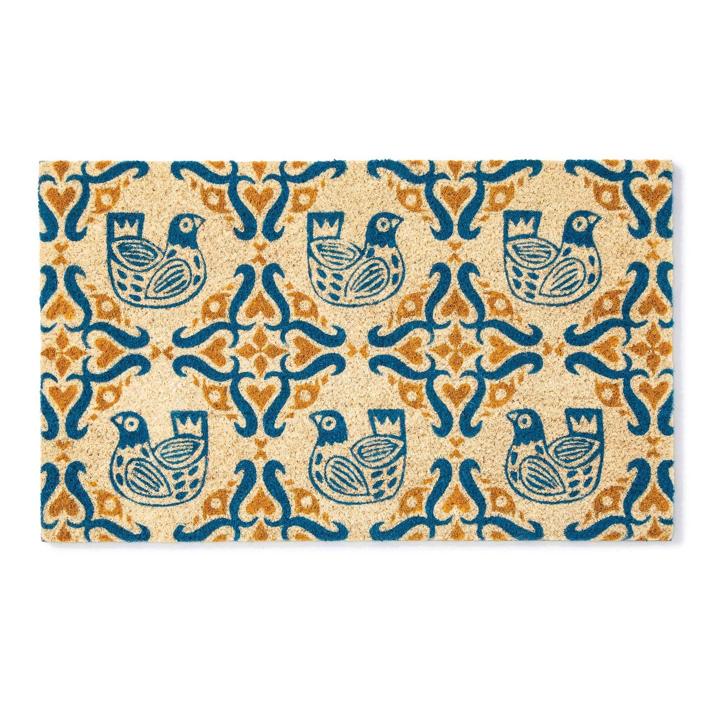 Folk Bird Coir Doormat
