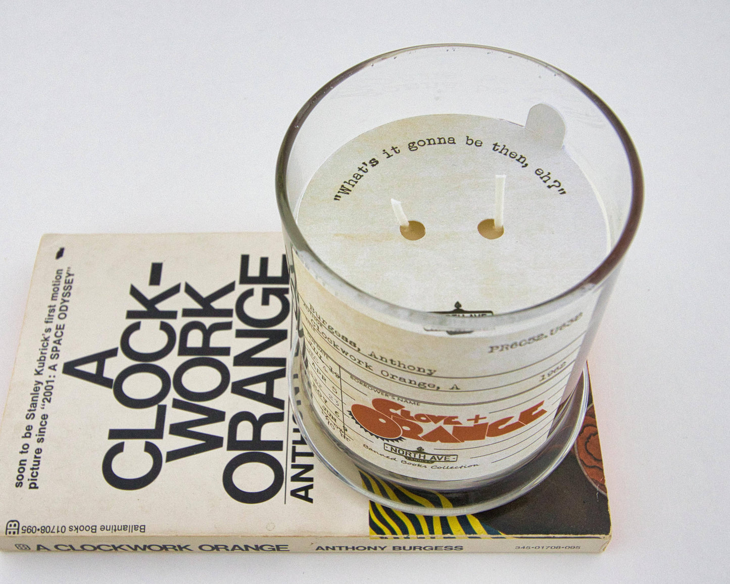 Banned Book Candle / A Clockwork Orange / book themed candle