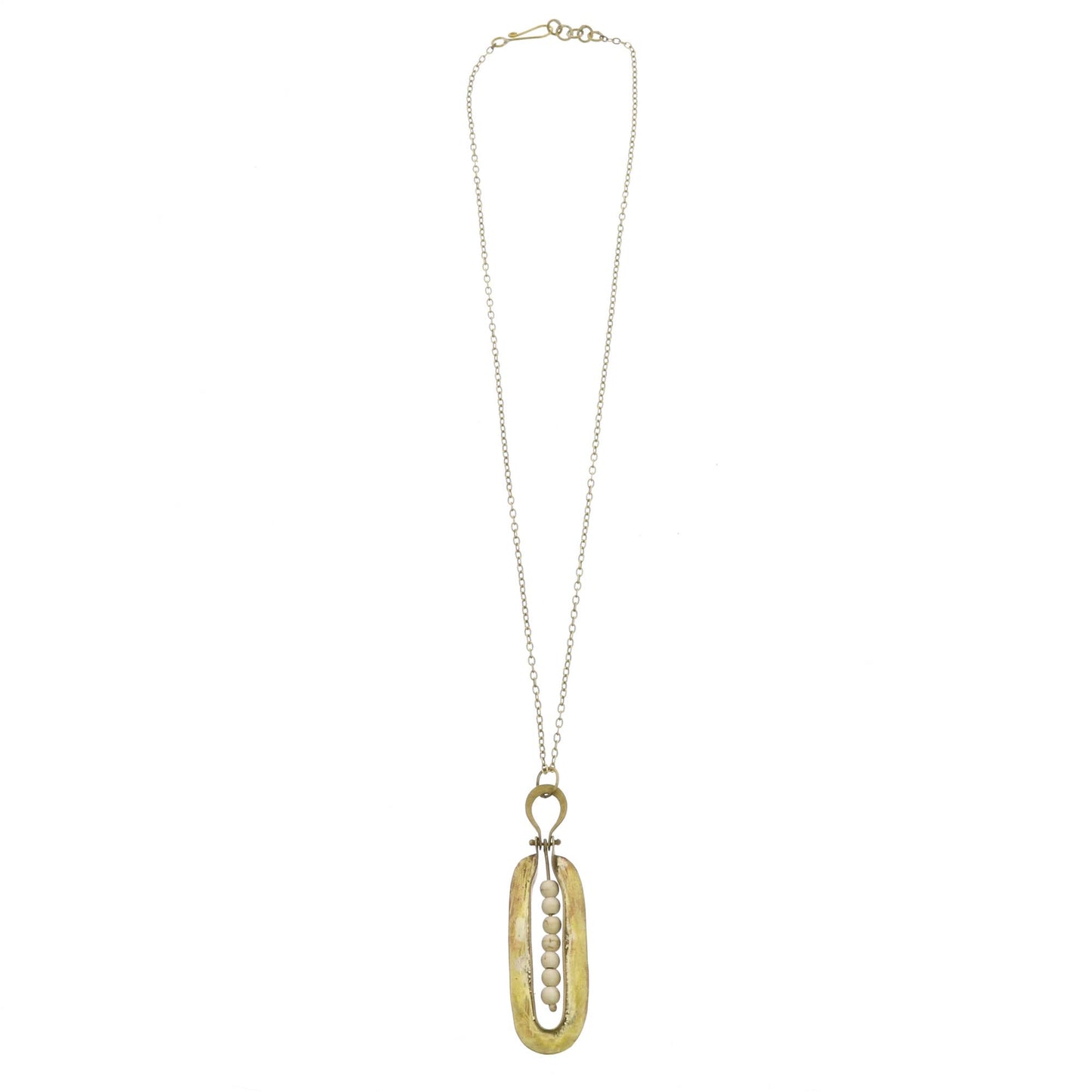 Kona Brass Necklace - Howlite Stones