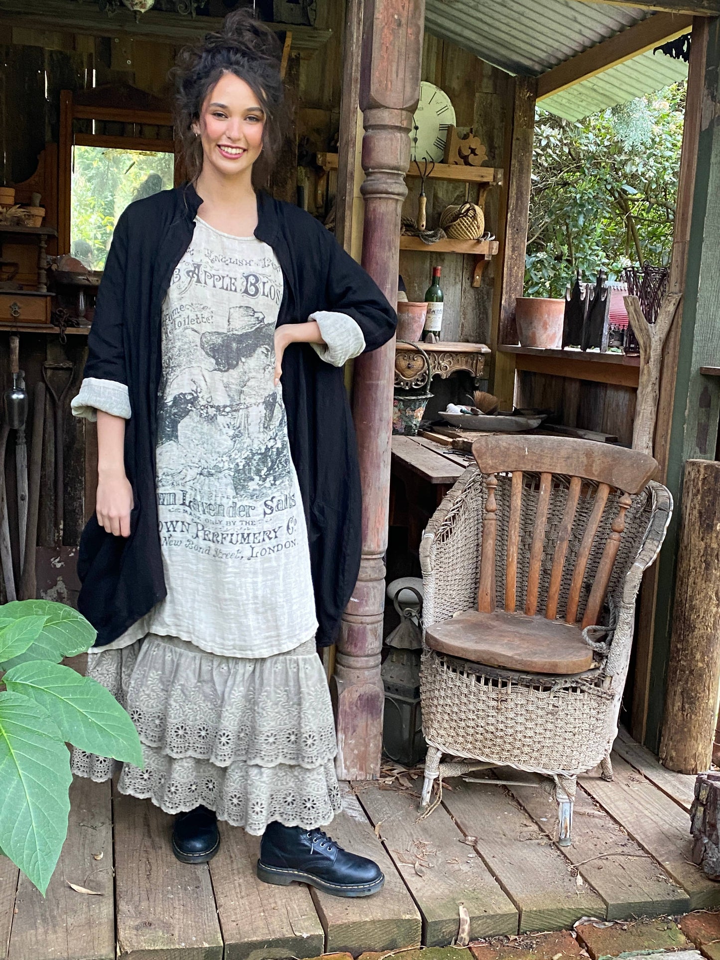 WOMEN'S - Secret Garden Linen Gauze dress.