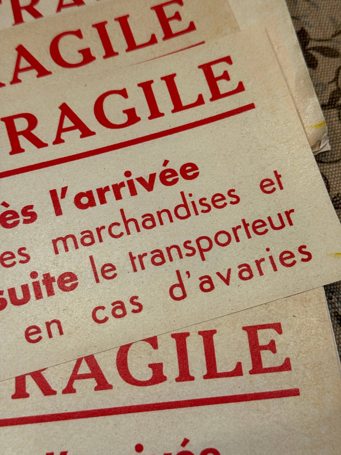 RARE Antique French Case Labels