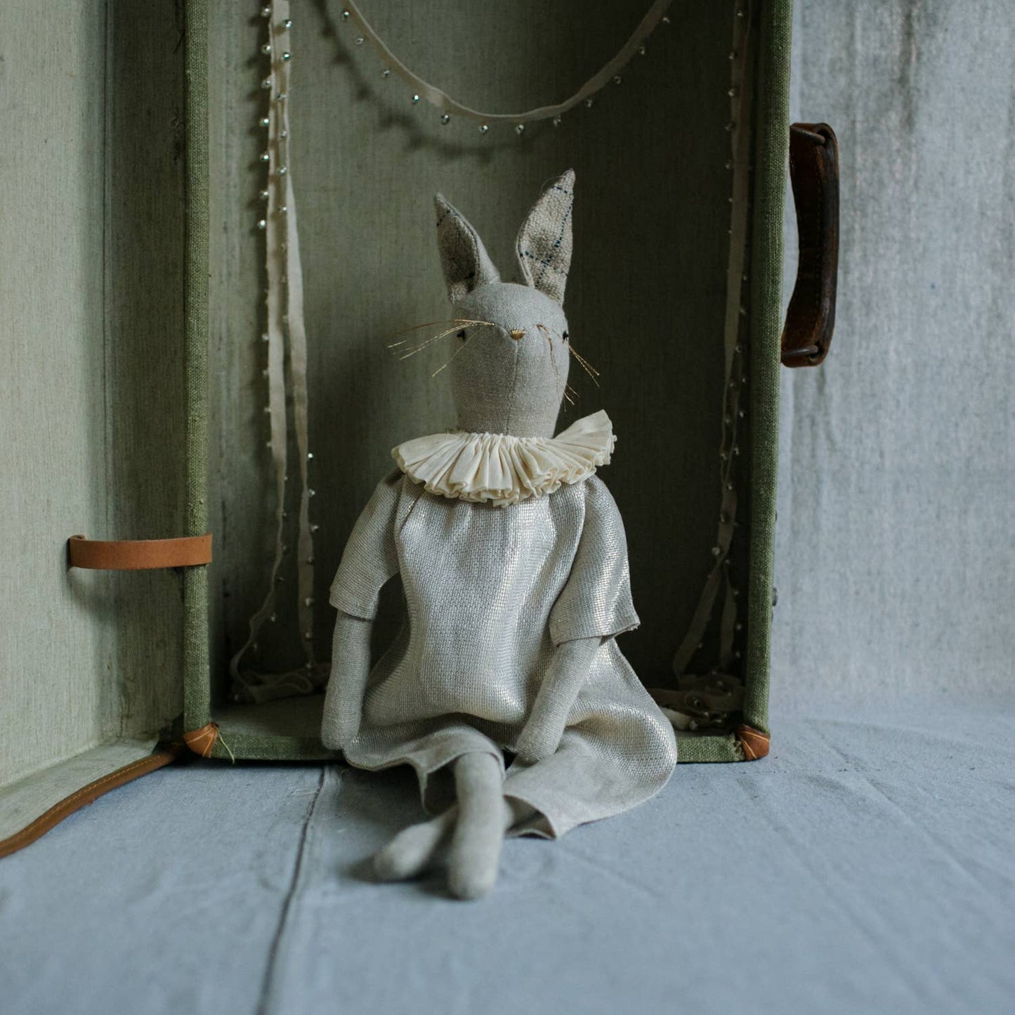 Ruffle Bun Ragdoll - Cotton-filled Art Doll