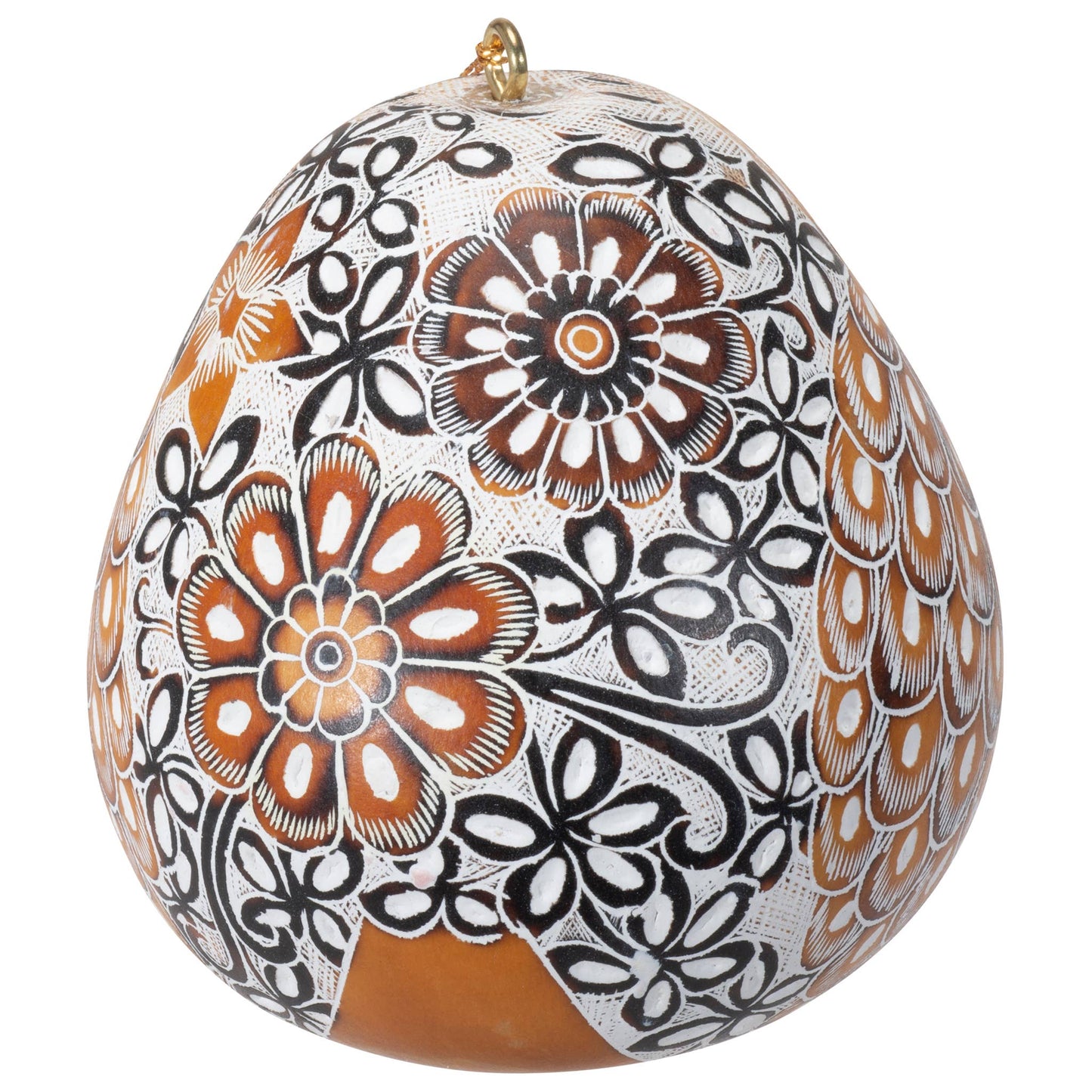 Snowy Owl - Gourd Ornament -