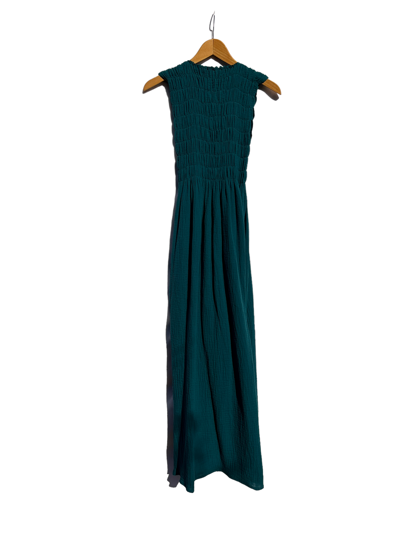735 ALBER Gathered dress in organic cotton muslin