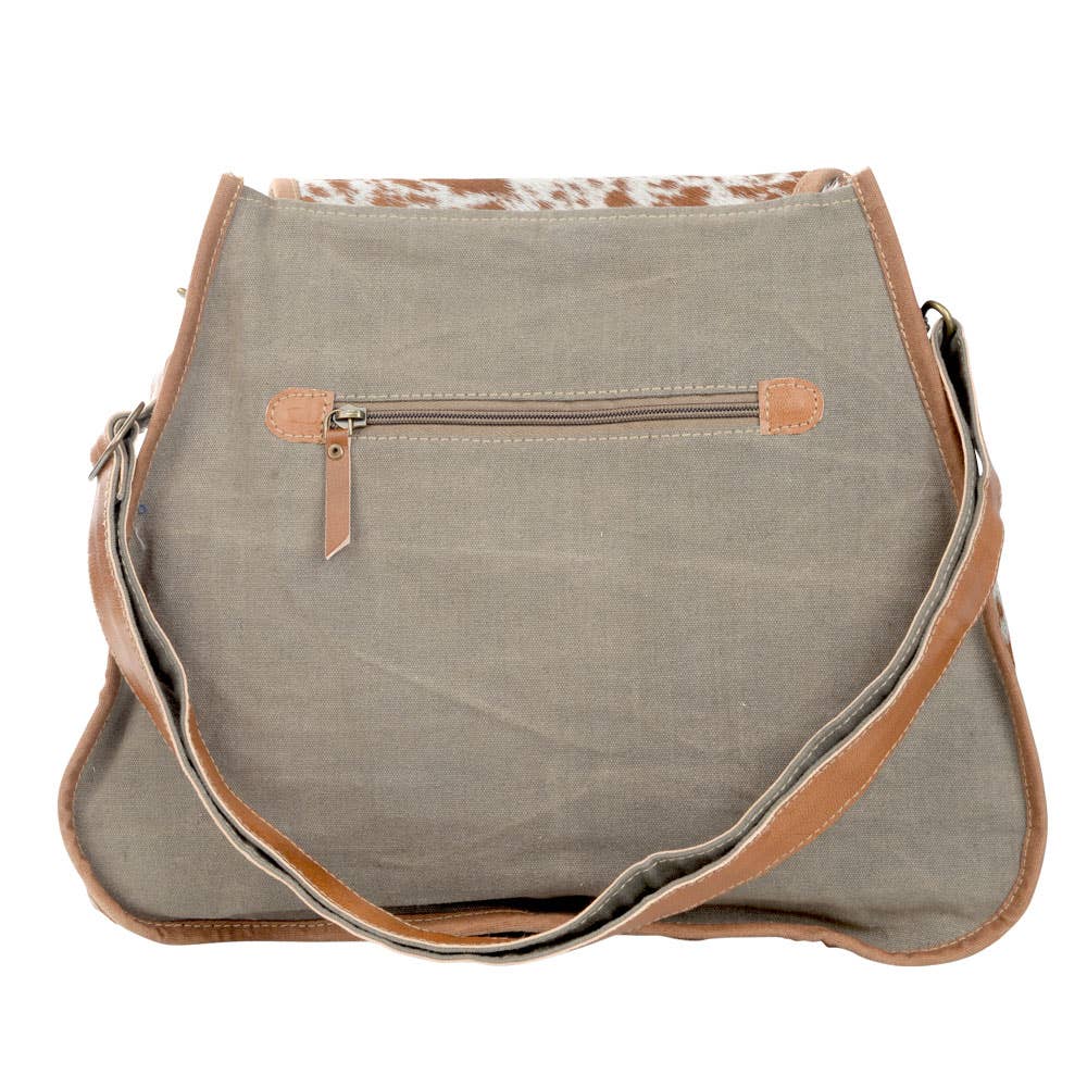 Shoulder Bag With Latch And Cowhide Flap
