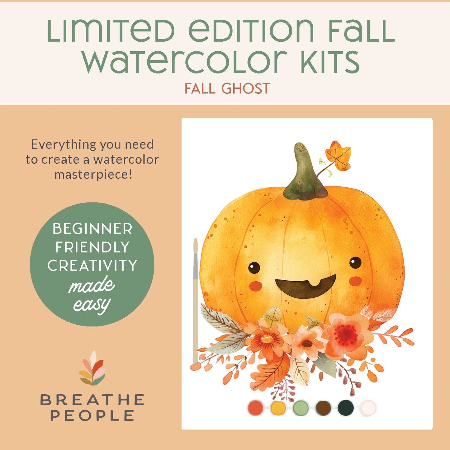 Watercolor Kit - Floral Pumpkin