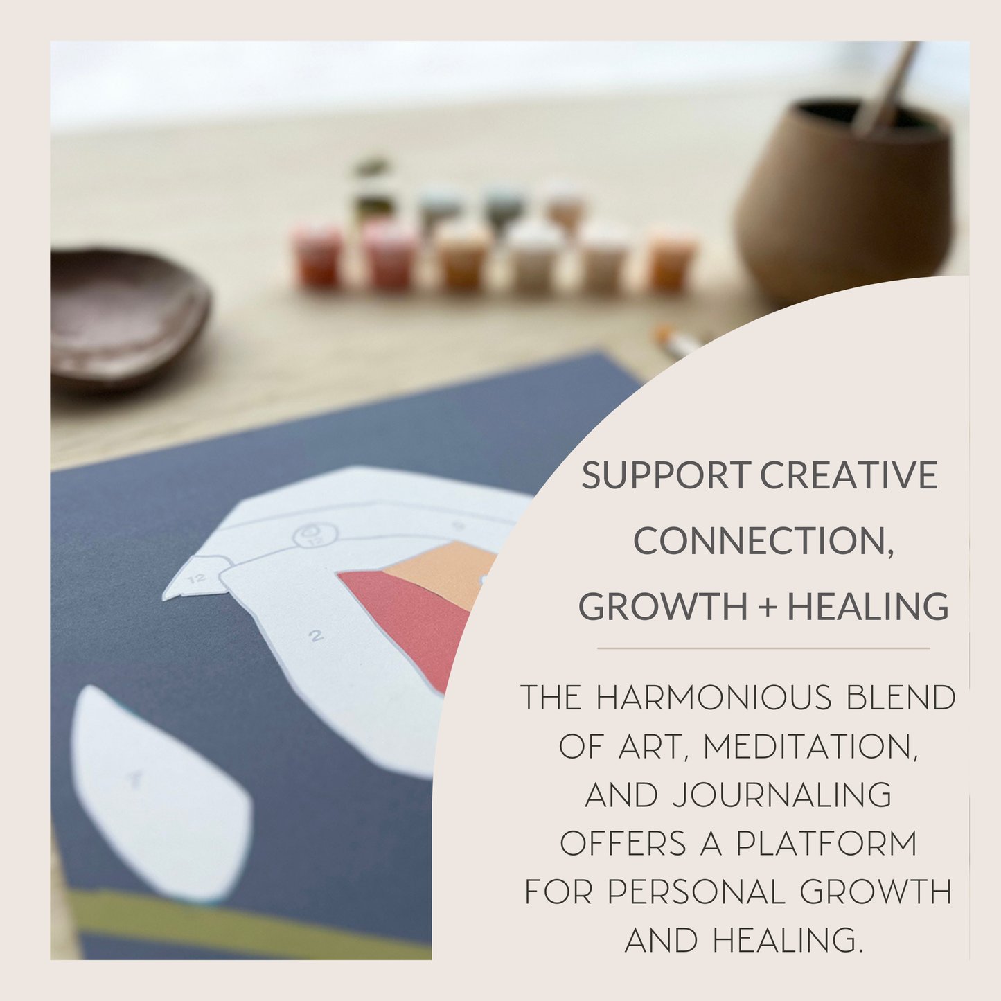 Zen Balance with Birds Meditative Art Paint by Number Kit