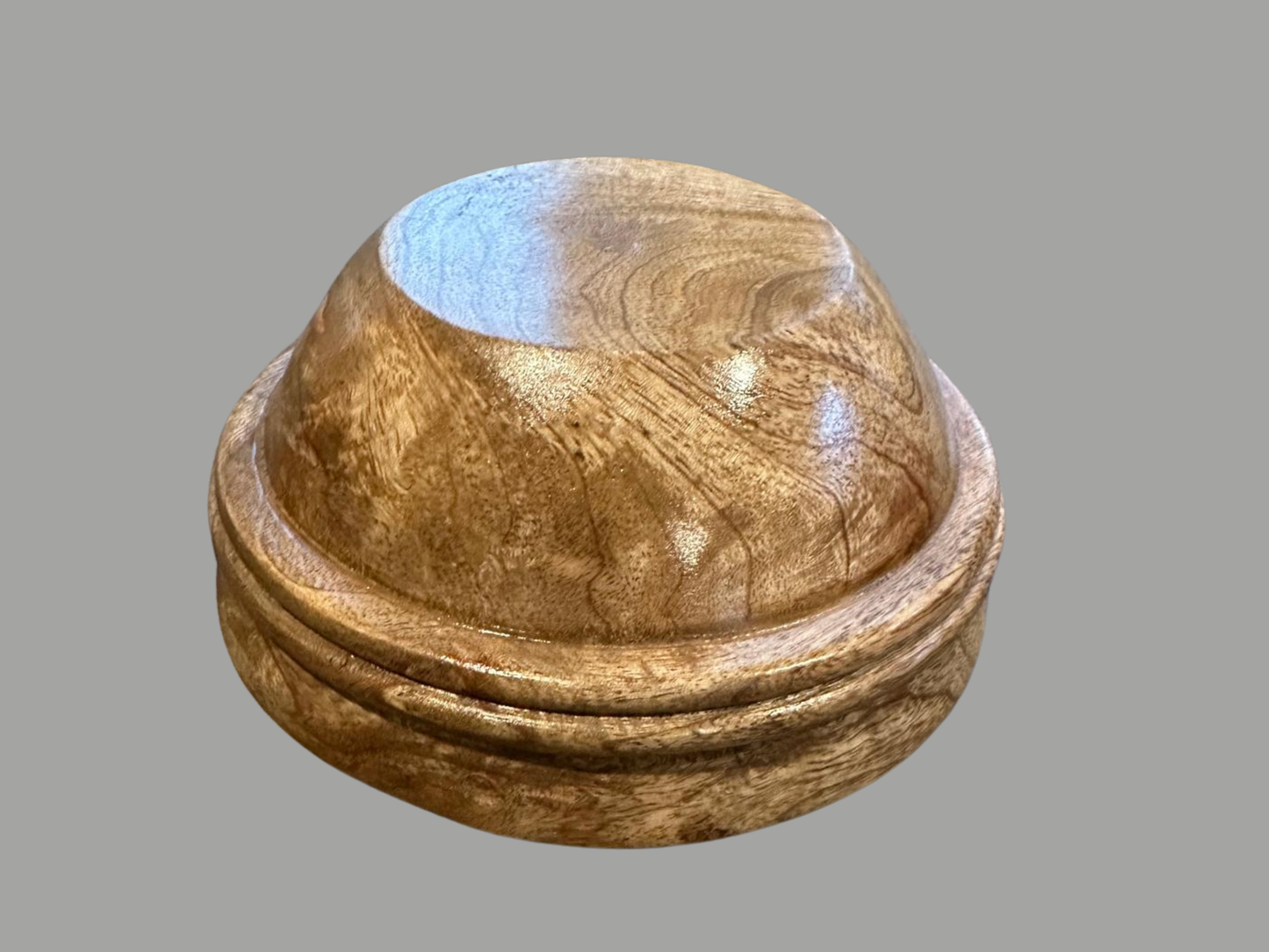 Mango wood serving bowl set