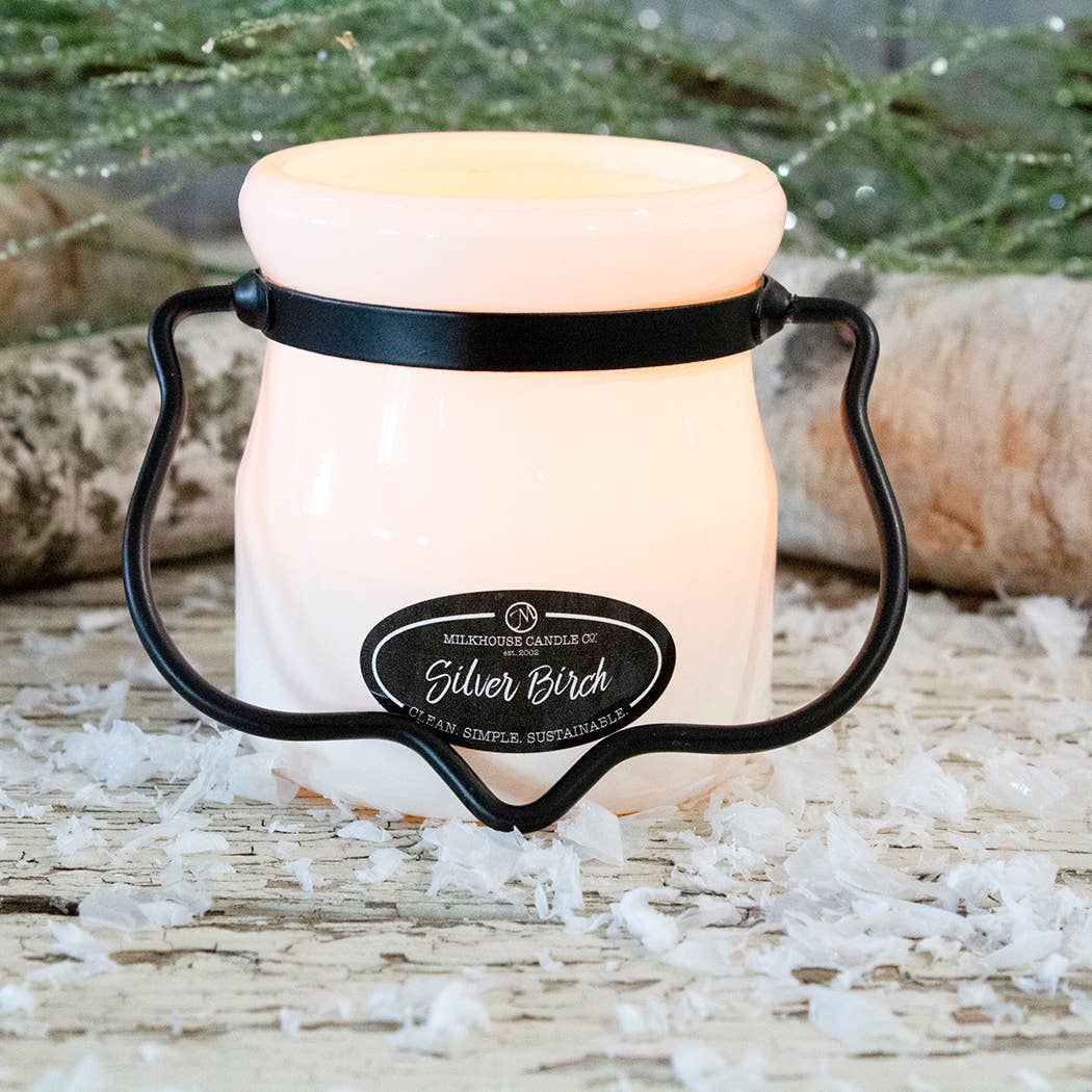 5 oz Cream Jar Candle: Silver Birch