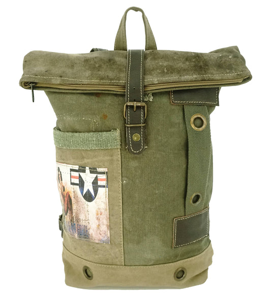 Recycled Military Tent Backpack - US AIR FORCE