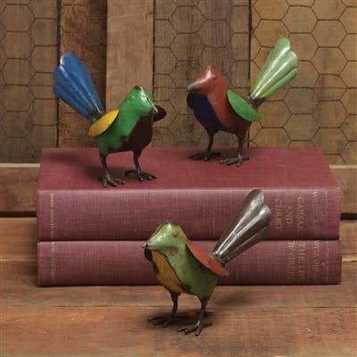 Reclaimed Metal Birds - Assorted Colors